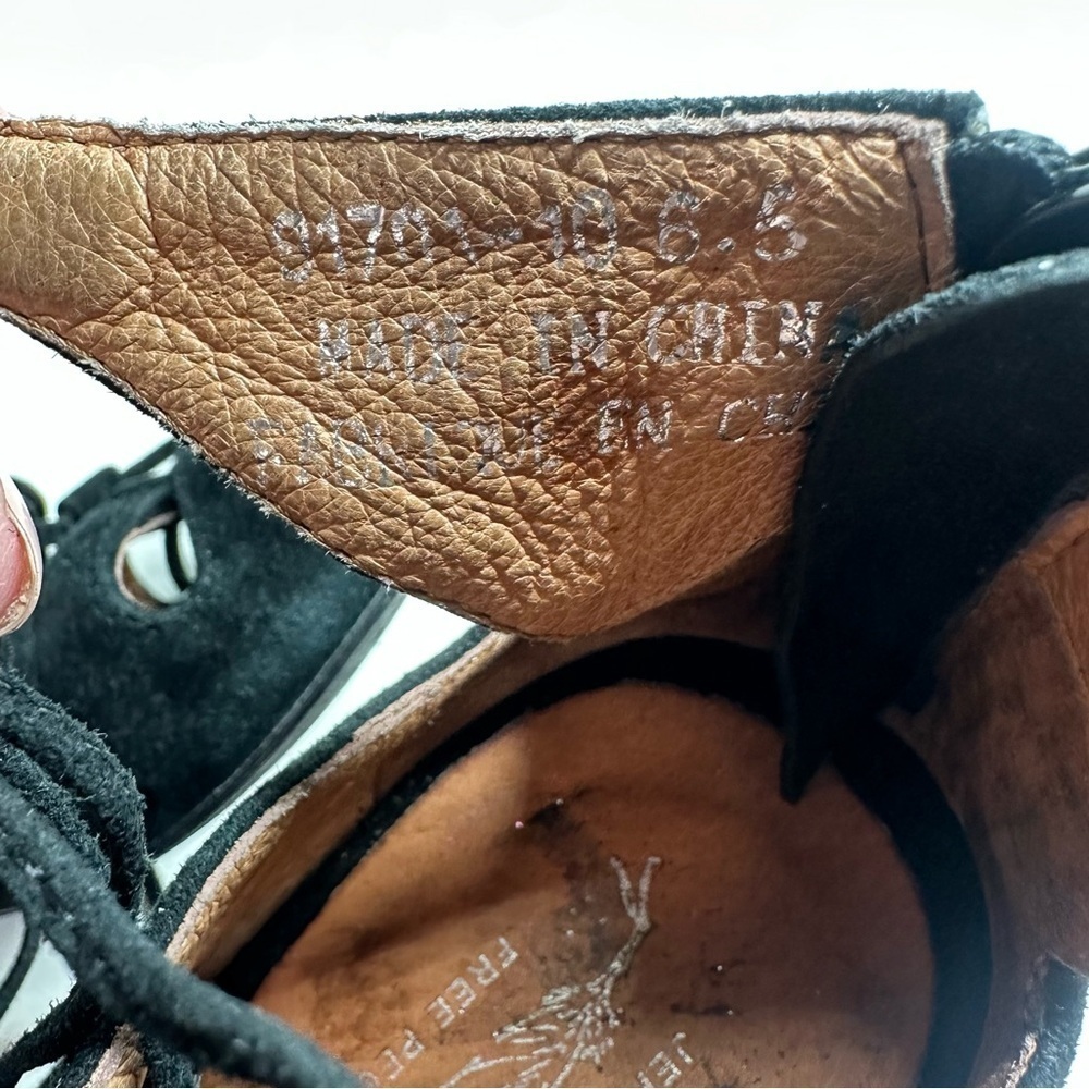 Jeffrey Campbell Free People Satine Black Suede Lace-Up Heels Sandal 6.5 Strappy - Picture 13 of 13